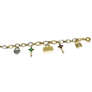 Exquisite 18kt Hallmark Charms Bracelet: A Timeless Accessory for Unmatched Elegance