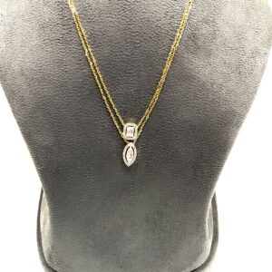 Shine Bright with 18kt Hallmark Solitaire Diamond Chain – A Stunning Addition to Your Jewelry Collection!