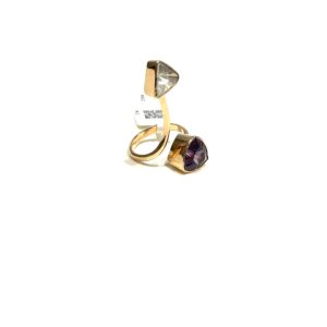 Exquisite 18kt Designer Tanzanite Polki Ring: Elevate Your Style with this Rare Gemstone