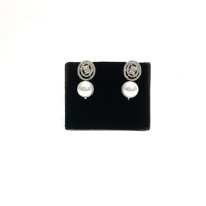 Shine Bright: 14kt Diamond Studs with Hallmark Accent and Lustrous Pearl
